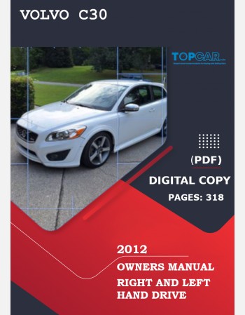 volvo c30 2012 owners manual lhd & rhd